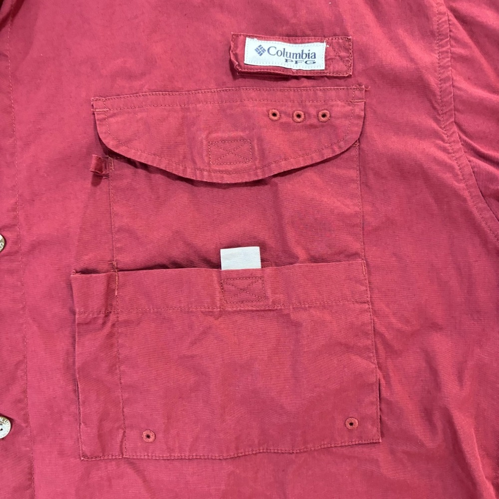COLUMBIA‎ PFG Fishing Shirt Mens XXL Red Florida State Seminoles Short Sleeve - Picture 6 of 9